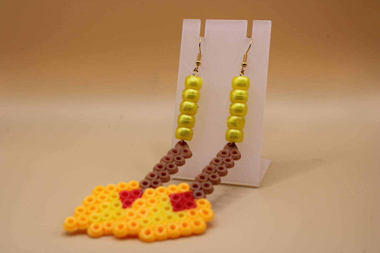 ✦ fire fire flame fuse bead earrings ✦